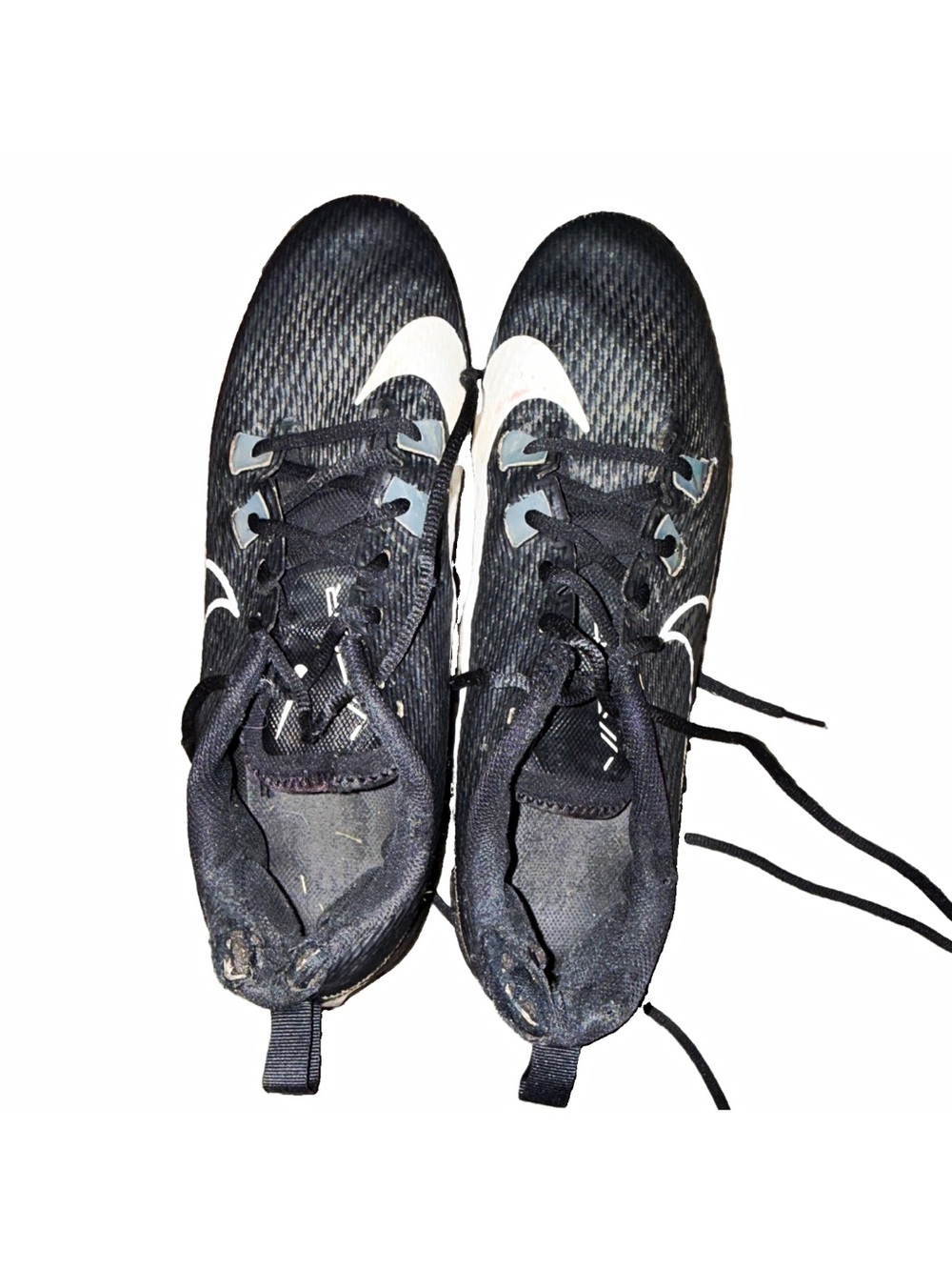 Nike Mens Black White Athletic Cleats